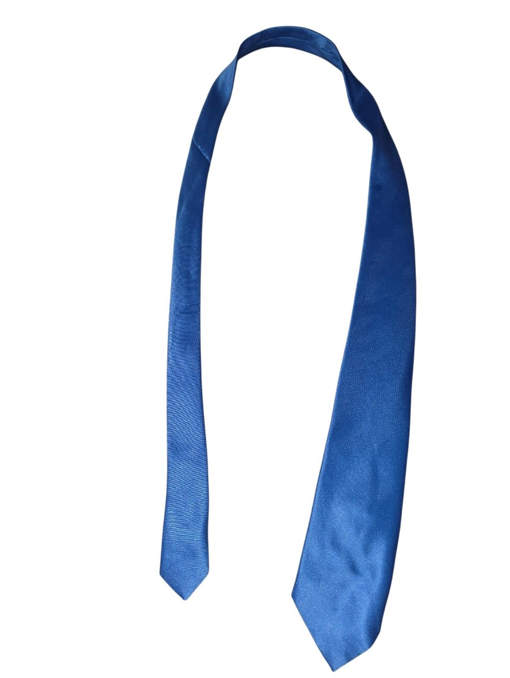 6/8/57. Giovanni Sciarpa Silk-Look Solid Royal Blue Men's Tie